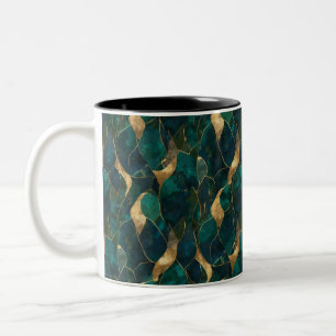 Luxe geometrische Abstracte tweetonige Mok