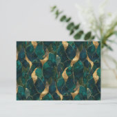 Luxe geometrische Abstracte uitnodiging (Staand voorkant)