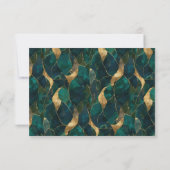 Luxe geometrische Abstracte uitnodiging (Achterkant)