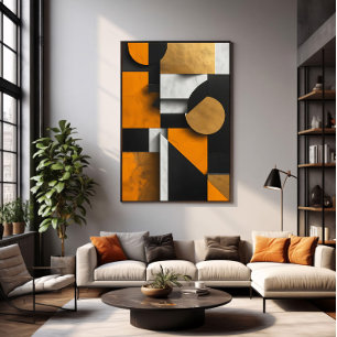 Luxe Geometrische Compositie Canvas Afdruk