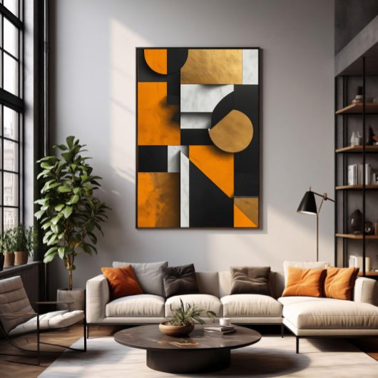 Luxe Geometrische Compositie Canvas Afdruk