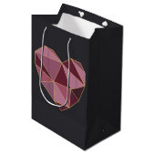 Luxe Geometrische Hart Cadeautas (Voorkant Gekanteld)