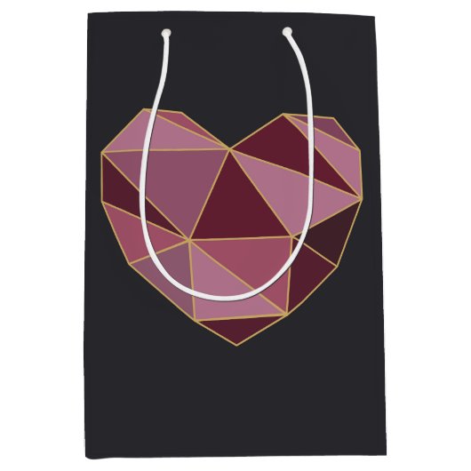 Luxe Geometrische Hart Cadeautas (Voorkant)