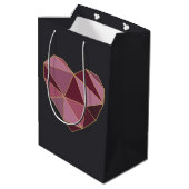 Luxe Geometrische Hart Cadeautas (Achterkant Gekanteld)