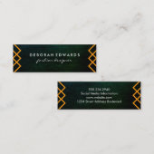 Luxe geometrische lijnen Chic-structuur Mini Visitekaartje (Voorkant / Achterkant)