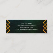 Luxe geometrische lijnen Chic-structuur Mini Visitekaartje (Achterkant)