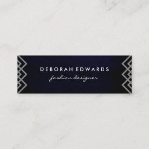 Luxe geometrische lijnen Chic-structuur Mini Visitekaartje