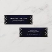 Luxe geometrische lijnen Chic-structuur Mini Visitekaartje (Voorkant / Achterkant)