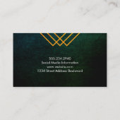 Luxe geometrische lijnen chic textuur visitekaartje (Achterkant)