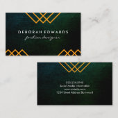 Luxe geometrische lijnen chic textuur visitekaartje (Voorkant / Achterkant)