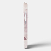 Luxe geometrische zilveren glitter aangepaste scri Case-Mate iPhone case (Achterkant / Links)
