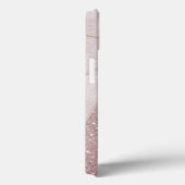 Luxe geometrische zilveren glitter aangepaste scri Case-Mate iPhone case (Achterkant / Rechts)