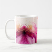 Luxe gepersonaliseerd roze, Paarse & gouden marmer Koffiemok (Links)