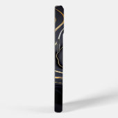 Luxe gepersonaliseerd zwart en goud marmer Case-Mate iPhone case (Achterkant / Rechts)