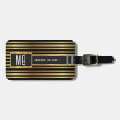 Luxe Gepersonaliseerde Bagage Label (Voorkant horizontaal)