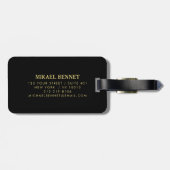 Luxe Gepersonaliseerde Bagage Label (Achterkant horizontaal)
