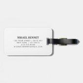 Luxe Gepersonaliseerde Bagage Label (Achterkant horizontaal)