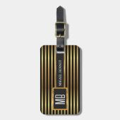 Luxe Gepersonaliseerde Bagage Label (Voorkant verticaal)