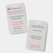 Luxe gepersonaliseerde beveiligingsbadge voor mede badge (Voor- en achterkant)