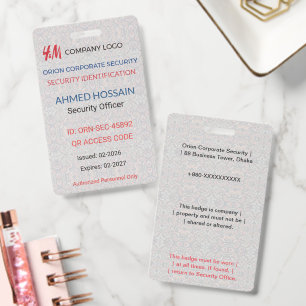 Luxe gepersonaliseerde beveiligingsbadge voor mede badge