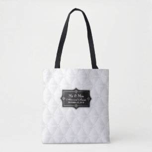 Luxe gepersonaliseerde bruiloft Canvas tas