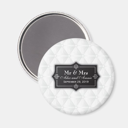 Luxe gepersonaliseerde bruiloft | Magneet (Voorkant / Achterkant)