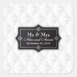Luxe gepersonaliseerde bruiloft Sticker zegel