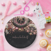 Luxe gepersonaliseerde Casino Bachelorette Papieren Bordje (Feest)