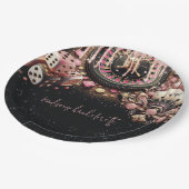 Luxe gepersonaliseerde Casino Bachelorette Papieren Bordje (Gekanteld)