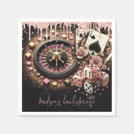 Luxe gepersonaliseerde Casino Bachelorette Servet