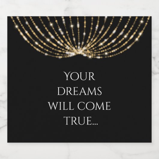 Luxe gepersonaliseerde fles champagne etiket (Enkel label)