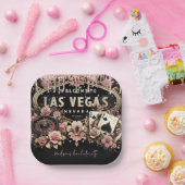 Luxe gepersonaliseerde Las Vegas Bachelorette Papieren Bordje (Feest)