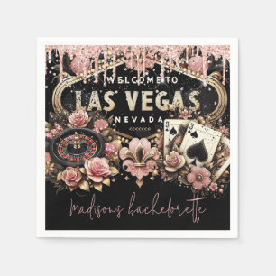 Luxe gepersonaliseerde Las Vegas Bachelorette Servet