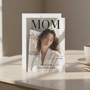 Luxe Gepersonaliseerde Moeder Fototijdschrift Omsl Feestdagenkaart