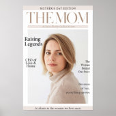 Luxe gepersonaliseerde omslag van Moederdag-tijdsc Poster (Voorkant)