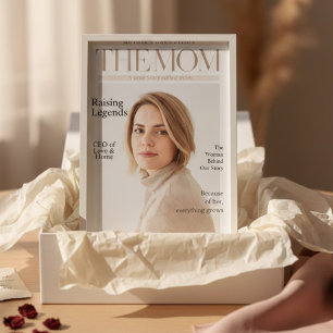 Luxe gepersonaliseerde omslag van Moederdag-tijdsc Poster