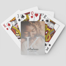 Luxe gepersonaliseerde poker-stijlontwerp met foto