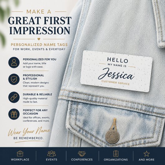 Luxe gepersonaliseerde professionele naamkaart naamplaatje