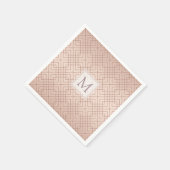 Luxe gepersonaliseerde Roos Gold Servet (Hoek)