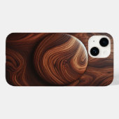Luxe Gepolijste Walnoten Houtnerf Abstract Circula Case-Mate iPhone Case (Achterkant (horizontaal))