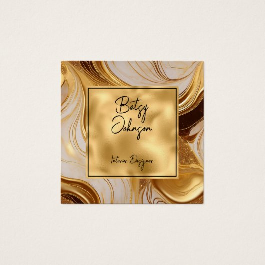Luxe gesmolten goud en glitter Visitekaartje (Voorkant)