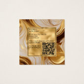 Luxe gesmolten goud en glitter Visitekaartje (Achterkant)