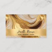 Luxe gesmolten goudfolie en glitter visitekaartje (Voorkant)