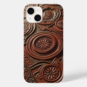 Luxe Gesneden Houten Hoesje Intrigerende Geometris