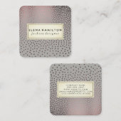 Luxe gespikkeld patroon vierkante visitekaartje (Voorkant / Achterkant)