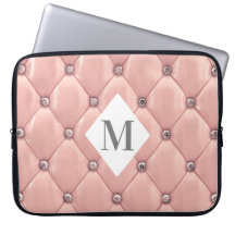 luxe gestoffeerde roze gouden monogram