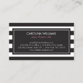 Luxe gestreepte cupcake trio bakkerij Visitekaartj Visitekaartje (Achterkant)