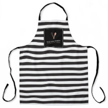 Luxe Gestreepte Roos Gouden Whisk Lepel Logo
