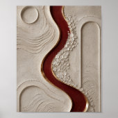 Luxe gestructureerde abstracte wandkunst poster (Voorkant)