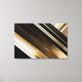 Luxe gestructureerde diagonale strepen canvas afdruk (Voorkant)